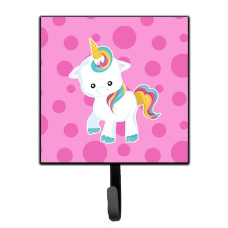Carolines Treasures Pink Polkadot Unicorn Leash or Key Holder BB6805SH4